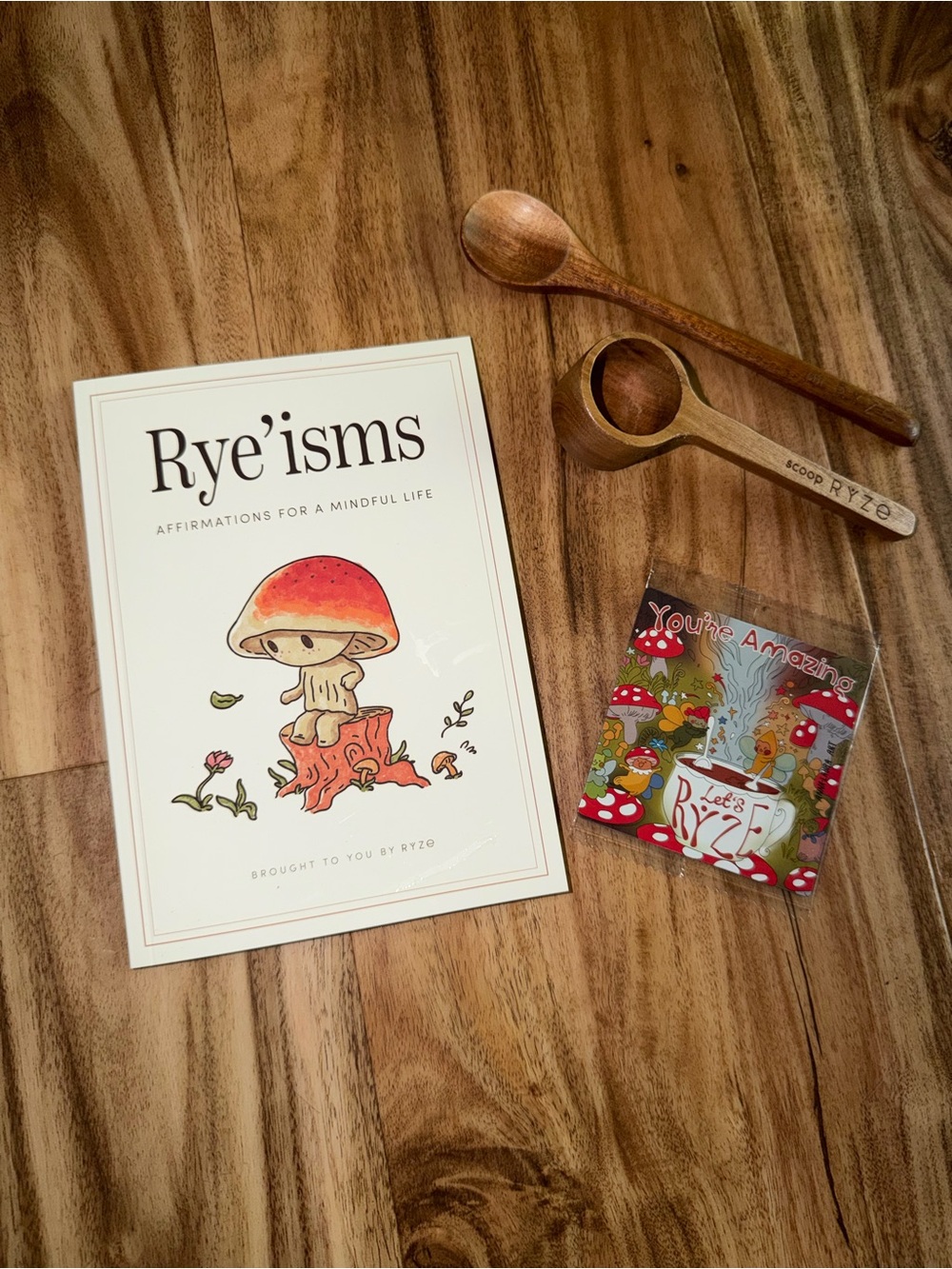 Rye'isms Affirmation Booklet + magnet + 2 wooden spoons